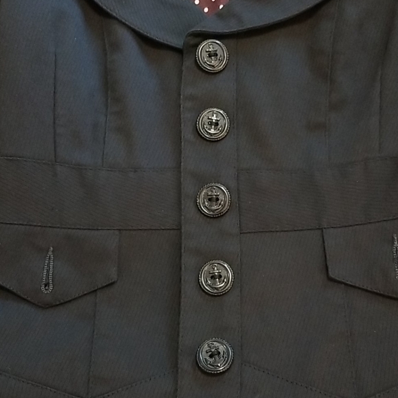 Nanette Lepore navy sailor jacket blazer sz 6 - Picture 6 of 8